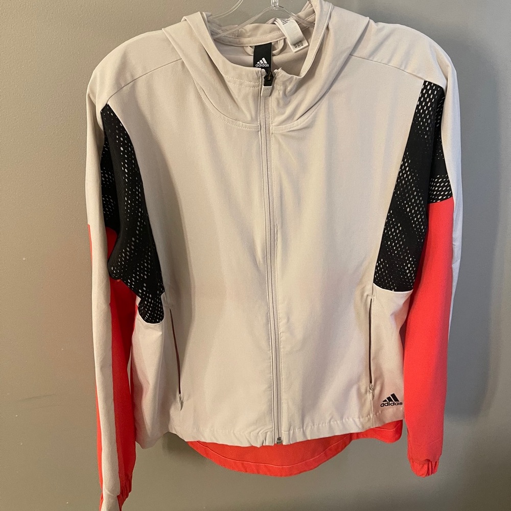 Adidas thin full zip up wind breaker jacket